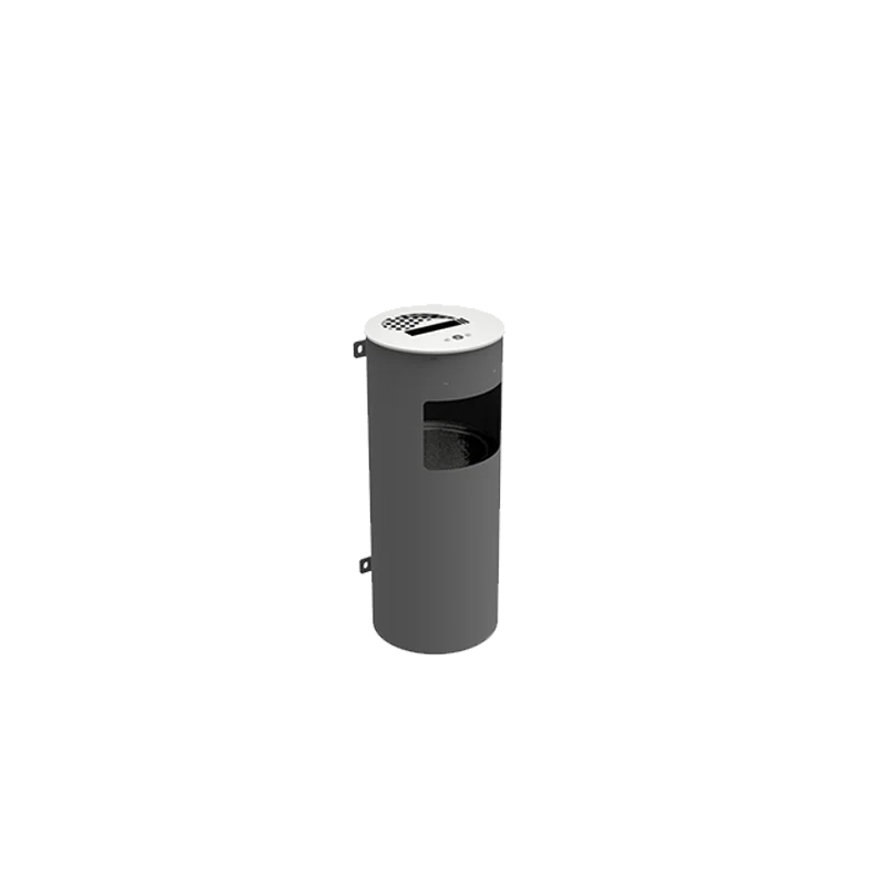 Litter bin with ashtray wall fixing