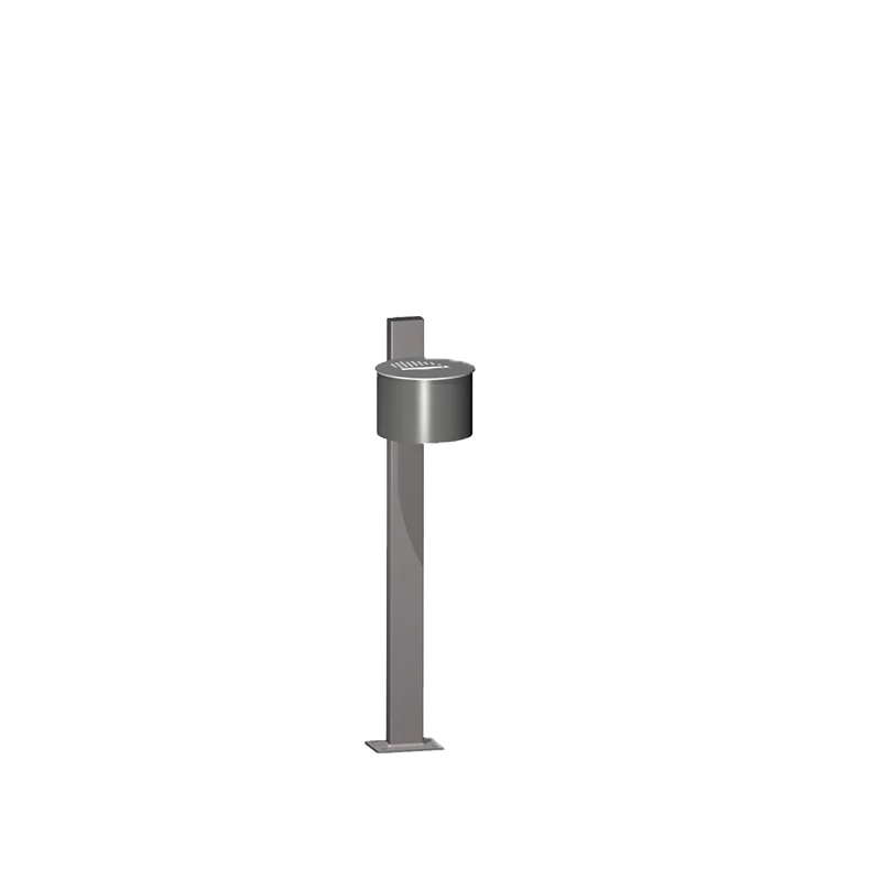 Contemporary ashtray on post