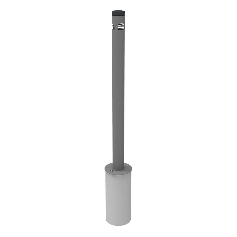 Ashtray with a burried container sharp cap