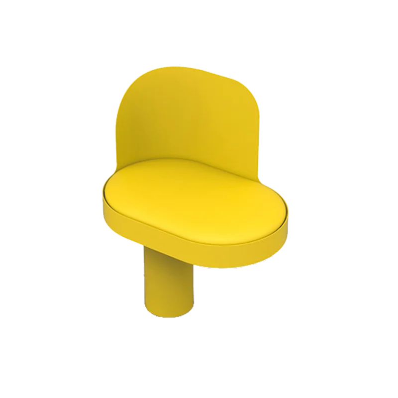 Seat with backrest front position 