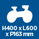 H400 x L600 x P163 mm