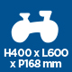 H400 x L600 x P168 mm