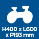 H400 x L600 x P193 mm