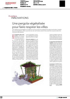 Une pergola végétalisée pour faire respirer les villes